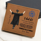 Son Custom Graduation Leather Wallet