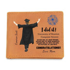 Son Custom Graduation Leather Wallet