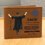 Son Custom Graduation Leather Wallet