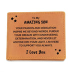 Son Graduation Birthday - Pursue Your Dreams - Custom Leather Wallet