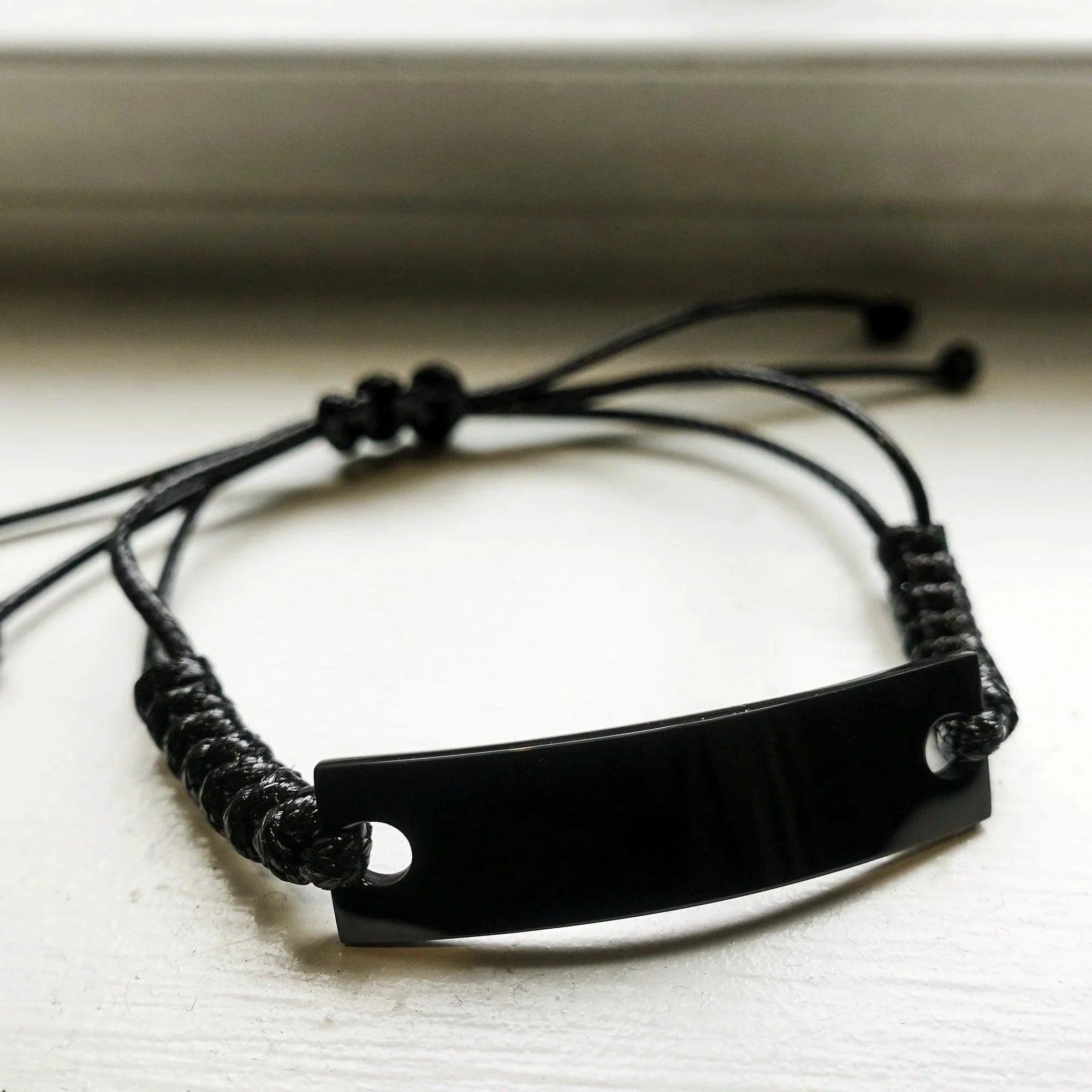 Son-In-Law Handmade Engraved Braided Rope Bracelet - Always Follow your Dreams - Birthday, Christmas Holiday Jewelry Gift