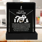 Apology Gift for Girlfriend, Wife, Soulmate - Sorry, Nothing Can Change The Past - Love Dancing Heart Pendant Necklace