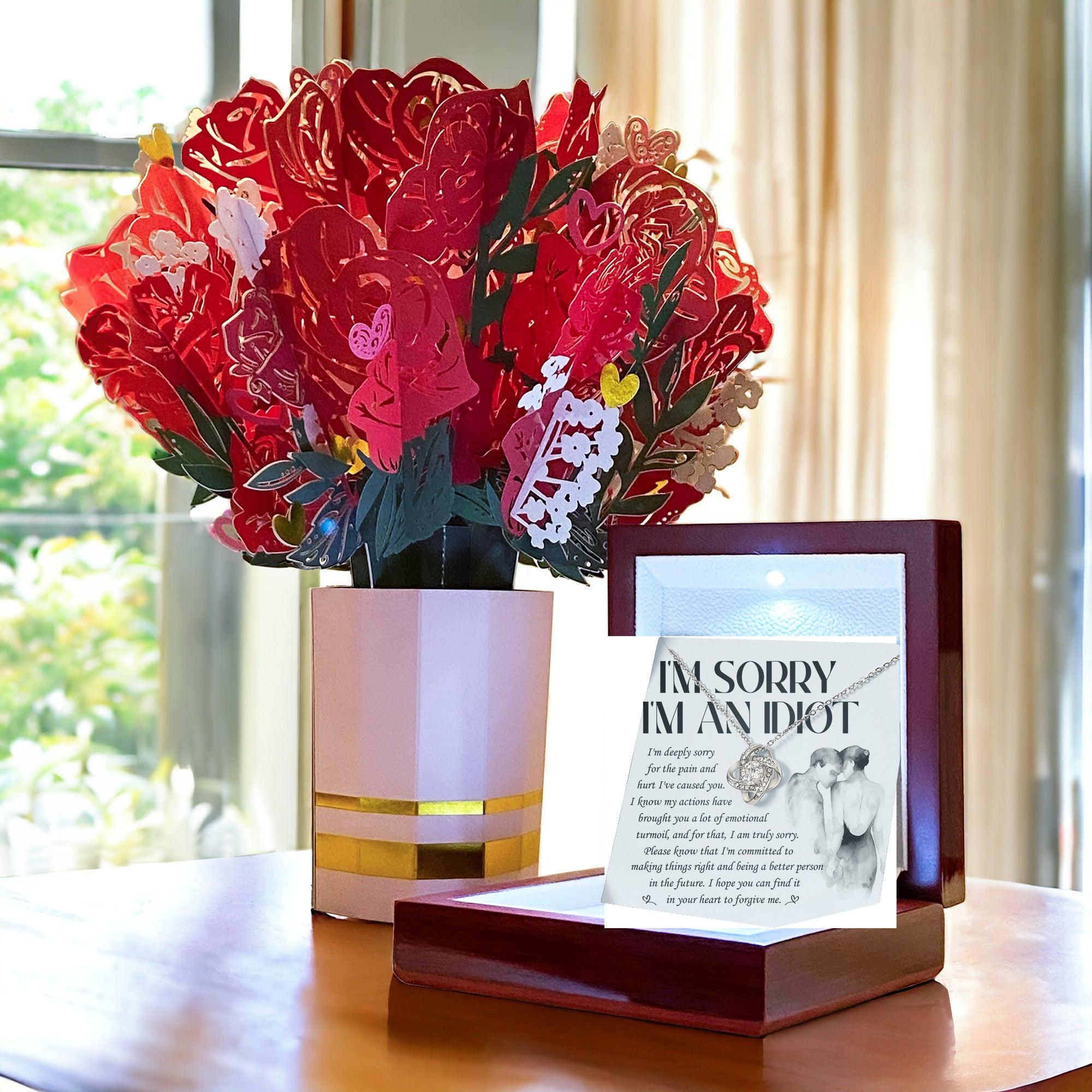 Apology Gift for Girlfriend, Wife, Soulmate - Sorry, Emotional Turmoil - Love Knot Pendant Necklace - Mallard Moon Gift Shop