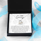 Apology Gift for Girlfriend, Wife, Soulmate - Sorry, Forever Love You - Love Dancing Heart Pendant Necklace