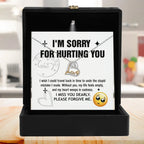 Apology Gift for Girlfriend, Wife, Soulmate - Sorry, Travel Back - Love Dancing Heart Pendant Necklace