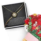Apology Gift for Girlfriend, Wife, Soulmate-Sorry, Turn Your Back-Love Knot Pendant Necklace