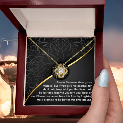 Apology Gift for Girlfriend, Wife, Soulmate-Sorry, Turn Your Back-Love Knot Pendant Necklace - Mallard Moon Gift Shop