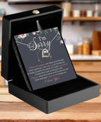 Apology Gift for Girlfriend, Wife, Soulmate - Sorry, World Ever Will - Love Dancing Heart Pendant Necklace