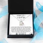 Apology Gift for Girlfriend, Wife, Soulmate - Sorry, You Didn't Deserve - Love Dancing Heart Pendant Necklace