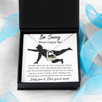 Apology Gift for Girlfriend, Wife, Soulmate - Sorry, Things To Be - Love Dancing Heart Pendant Necklace