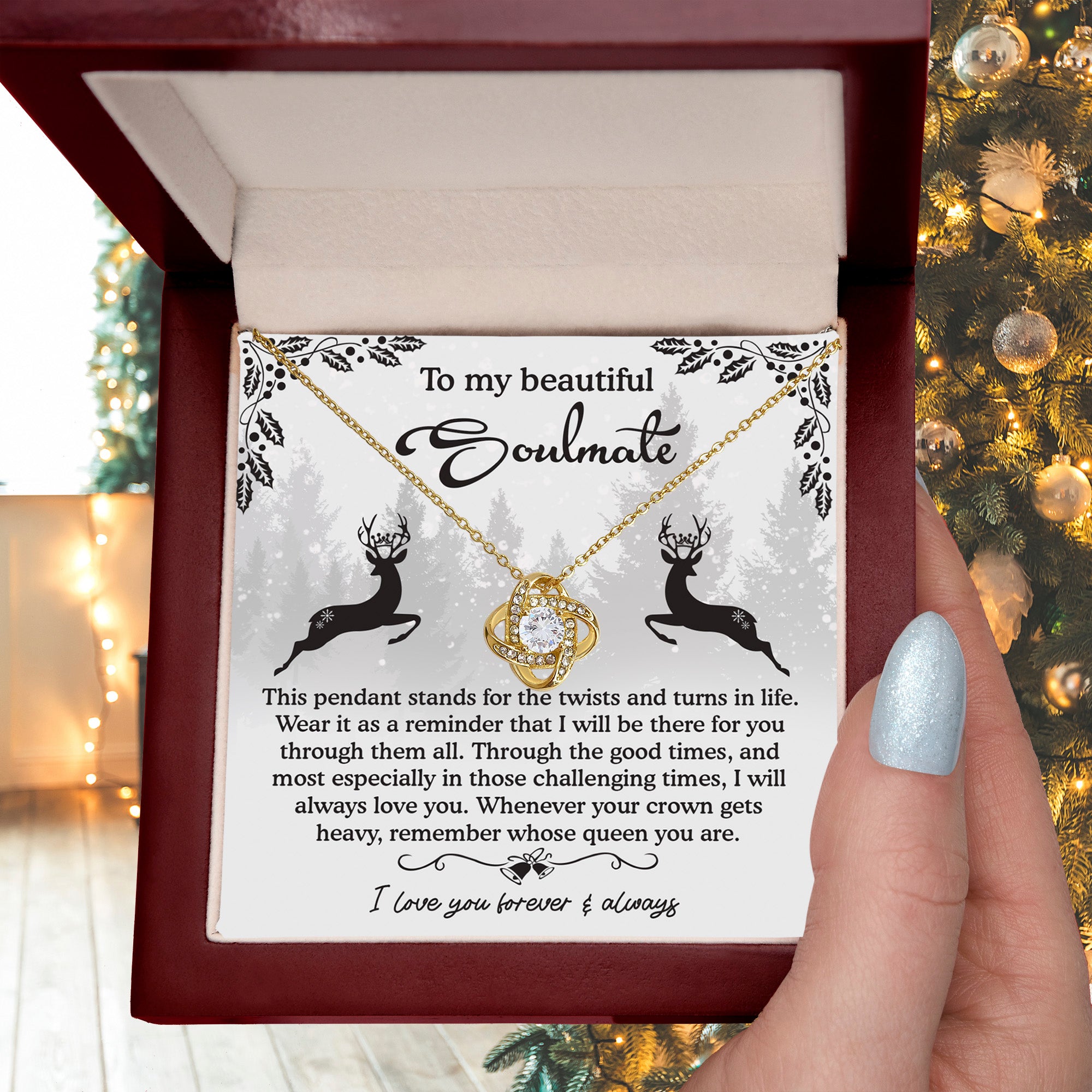 Gift for Soulmate - A Reminder - Love Knot Pendant Necklace - Mallard Moon Gift Shop