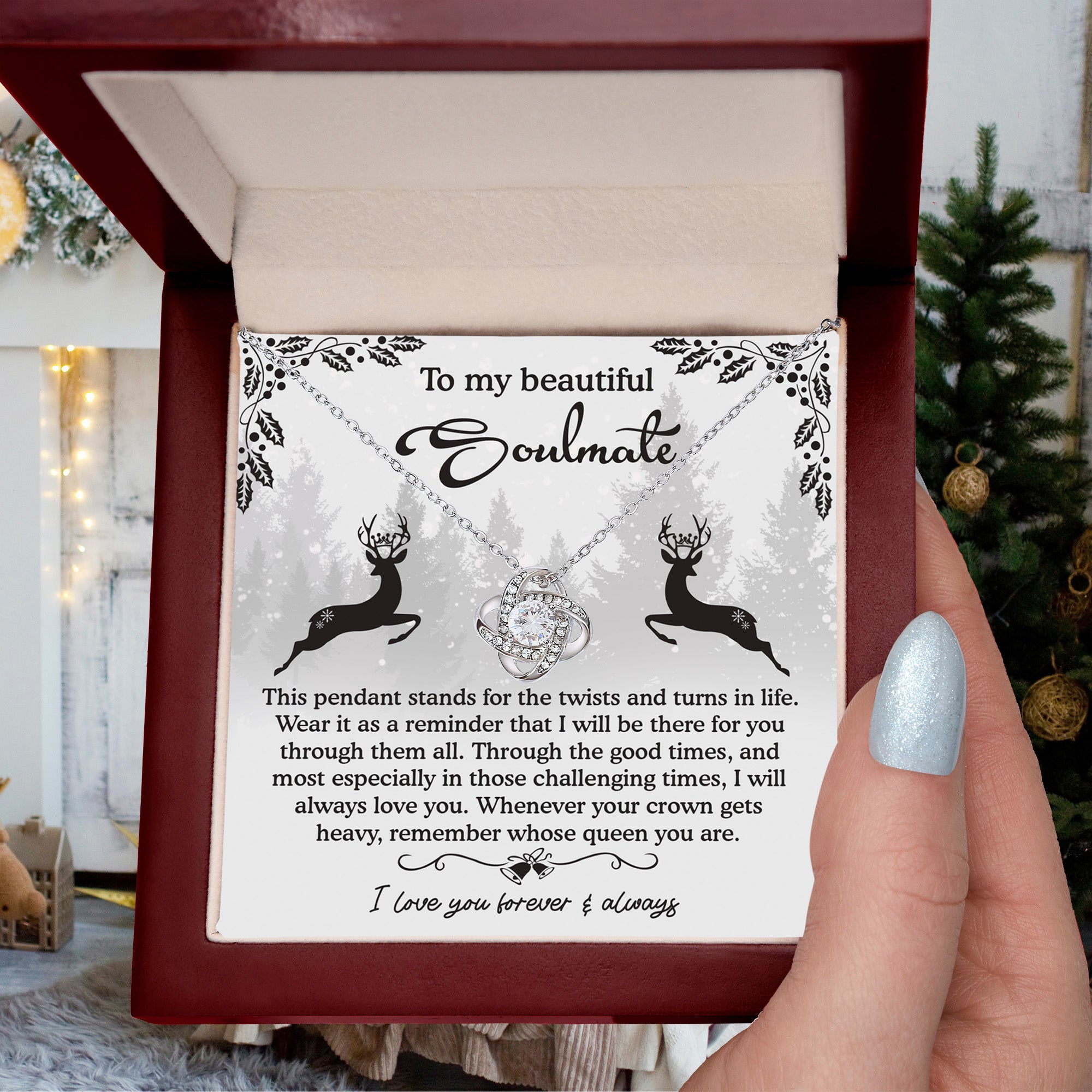 Gift for Soulmate - A Reminder - Love Knot Pendant Necklace - Mallard Moon Gift Shop