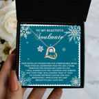 Gift for Soulmate - A Team - Love Dancing Heart Pendant Necklace
