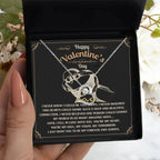 You’re My Forever - Love Dancing Heart Necklace - A Timeless Expression of Love for Your Soulmate - Heartfelt Gift for Valentine's Day