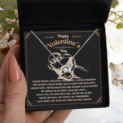You’re My Forever - Love Dancing Heart Necklace - A Timeless Expression of Love for Your Soulmate - Heartfelt Gift for Valentine's Day - Mallard Moon Gift Shop