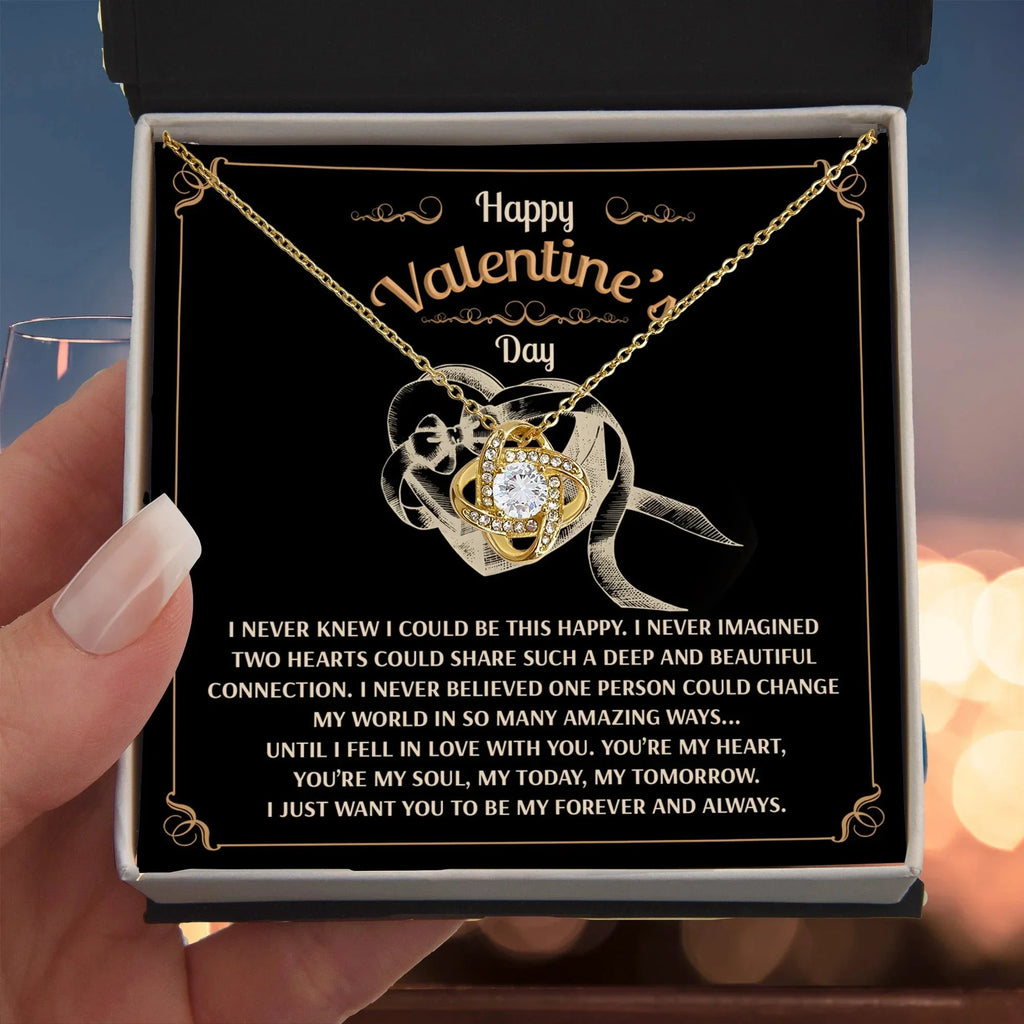 You’re My Forever - Love Knot Necklace - A Timeless Expression of Love for Your Soulmate - Heartfelt Gift for Valentine's Day