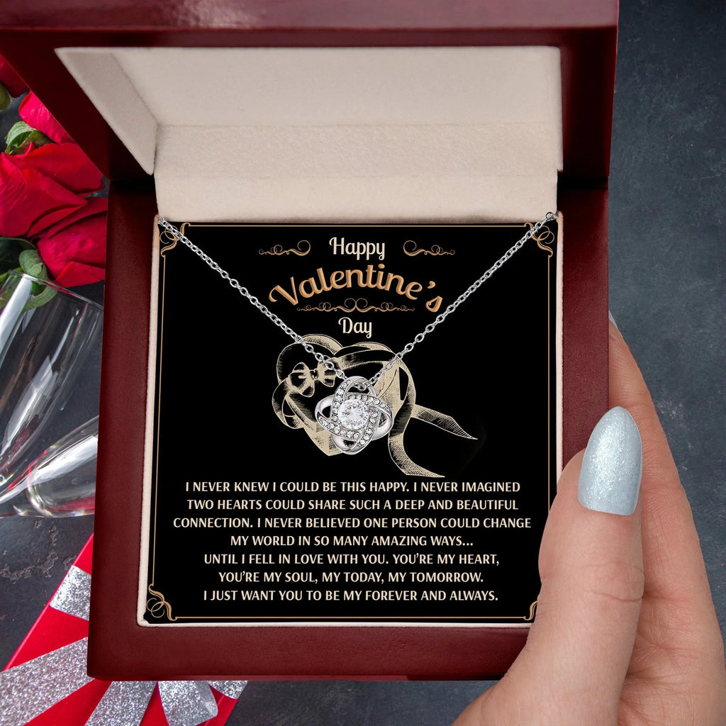 You’re My Forever - Love Knot Necklace - A Timeless Expression of Love for Your Soulmate - Heartfelt Gift for Valentine's Day
