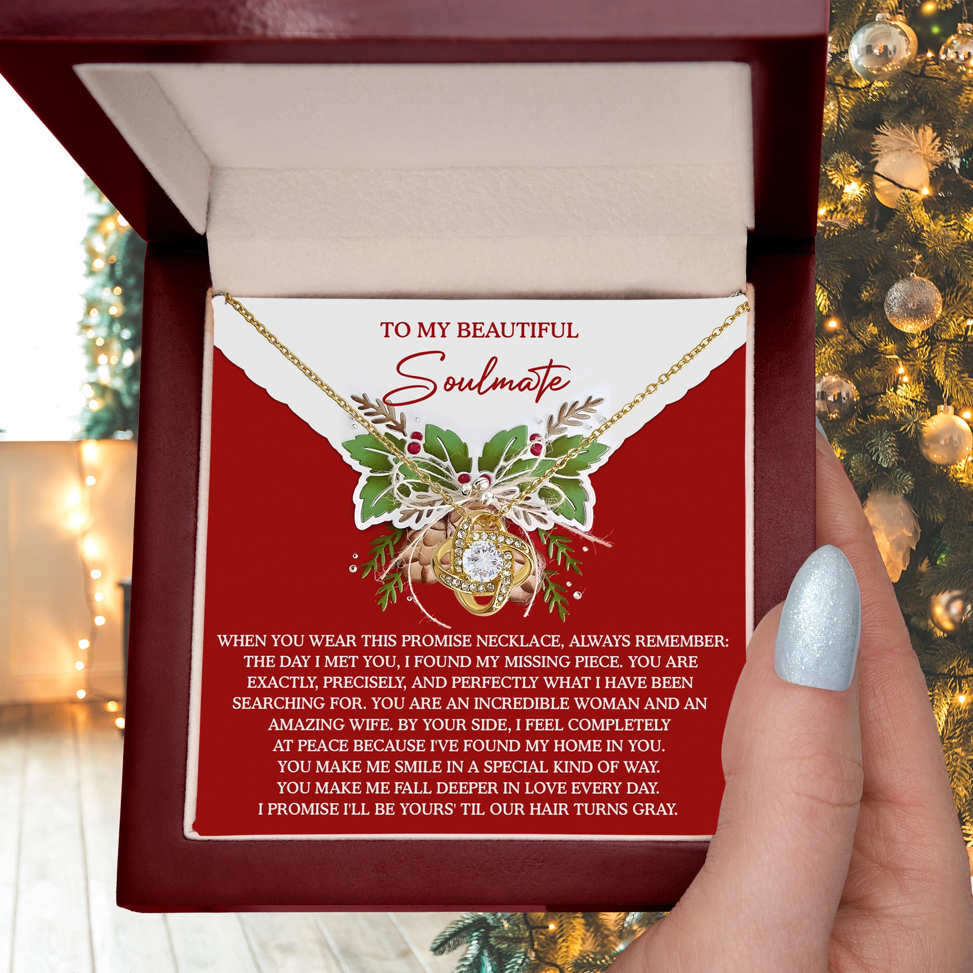 Gift for Soulmate - At Peace - Love Knot Pendant Necklace - Mallard Moon Gift Shop