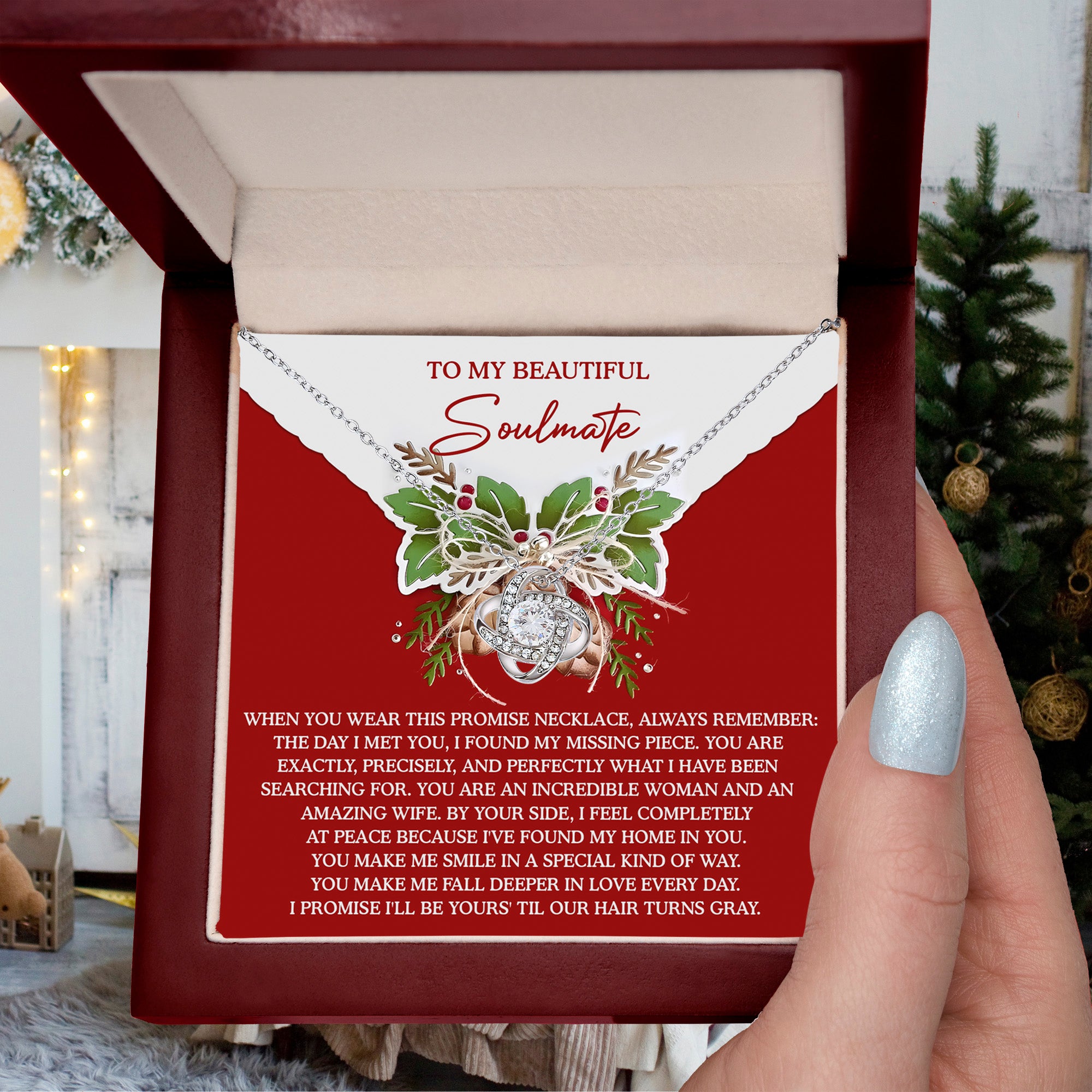 Gift for Soulmate - At Peace - Love Knot Pendant Necklace - Mallard Moon Gift Shop