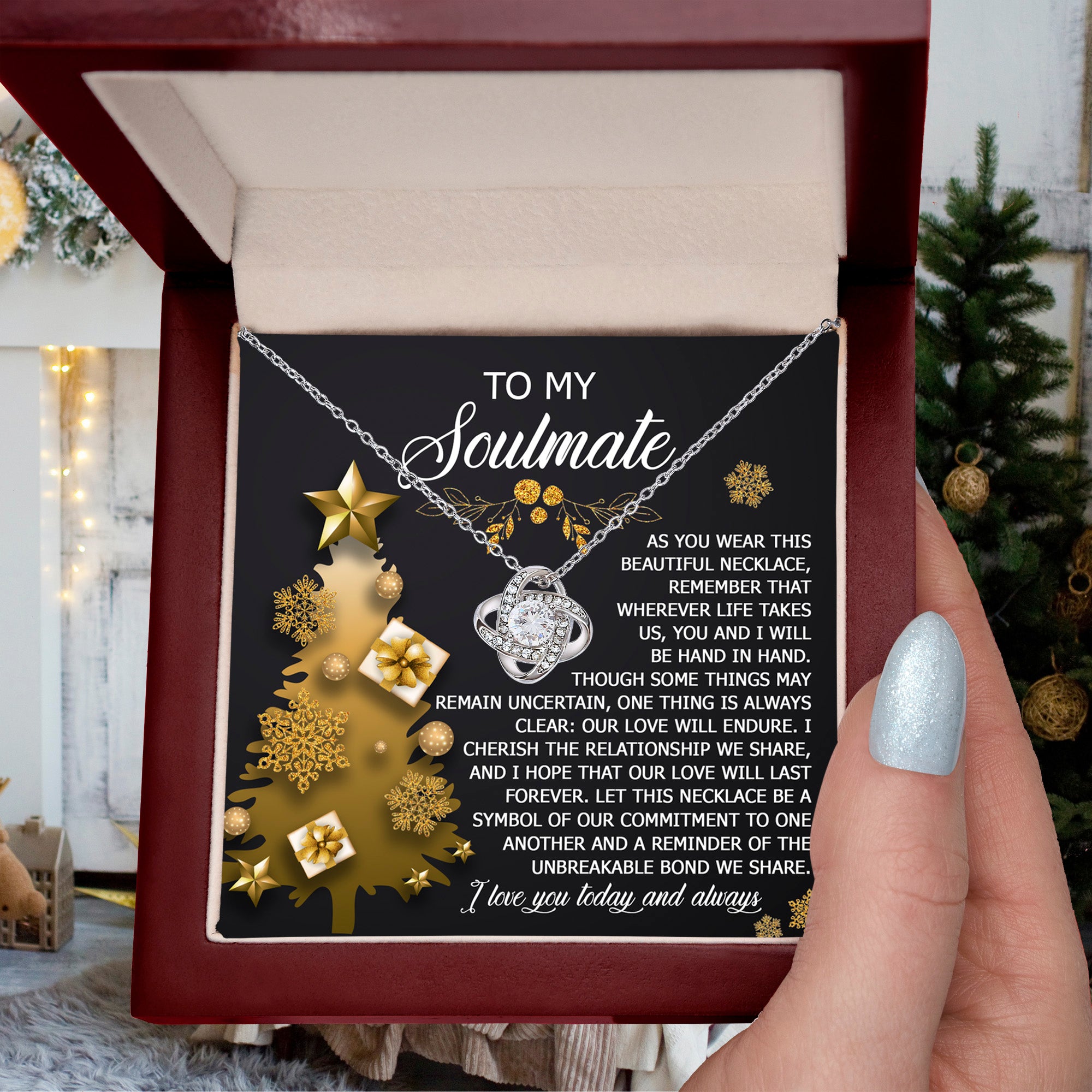 Gift for Soulmate - Be A Symbol - Love Knot Pendant Necklace - Mallard Moon Gift Shop