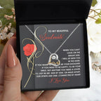 To My Smokin' Hot Soulmate - Love Dancing Heart Necklace – A Bold and Passionate Valentine’s Day Gift for Your Forever Love