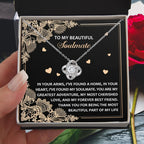 Romantic Anniversary, Valentine's Day Gift for Soulmate, Wife, Girlfriend - The Most Beautiful Part of My Life. - Love Knot Pendant Necklace
