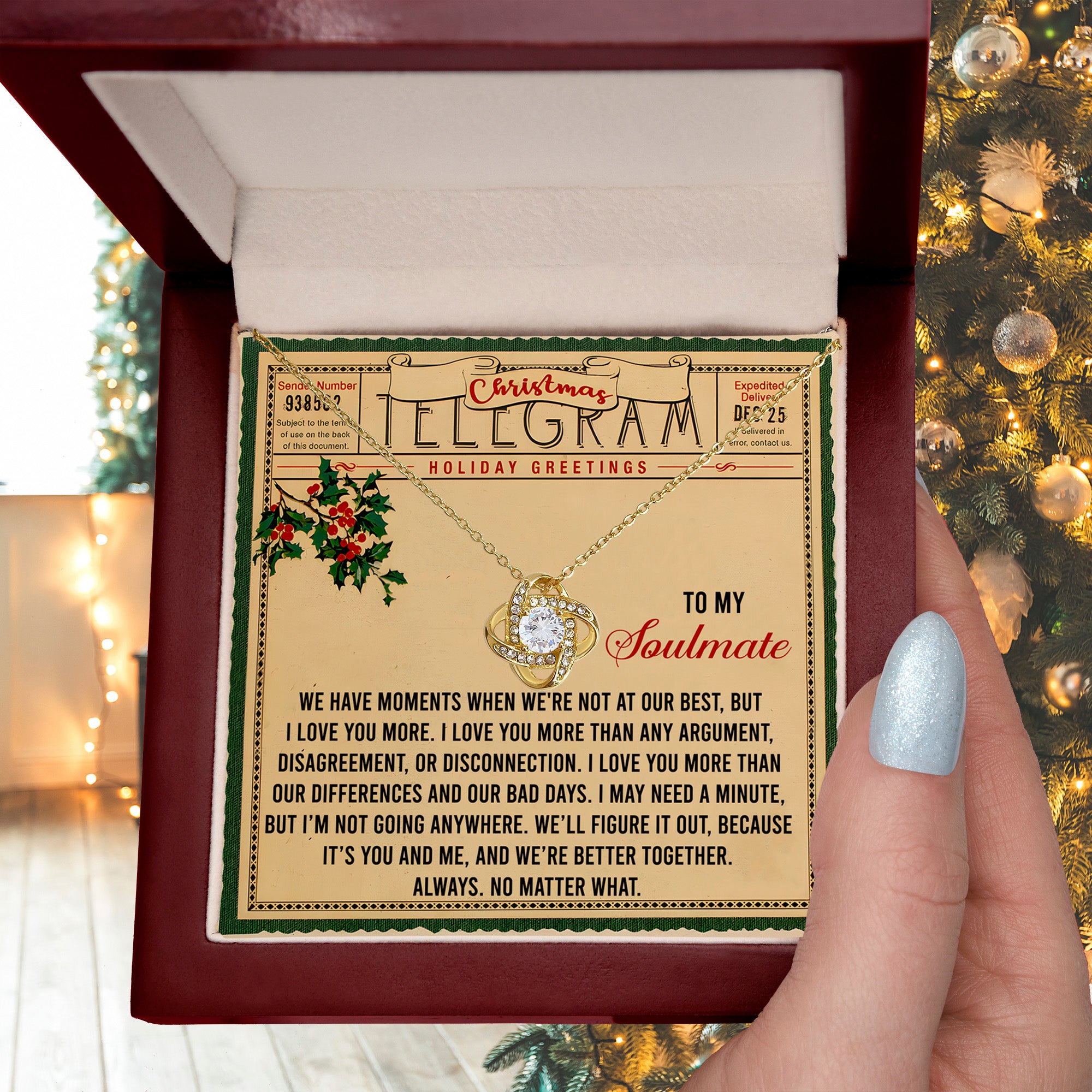 Gift for Soulmate - Better Together - Love Knot Pendant Necklace - Mallard Moon Gift Shop