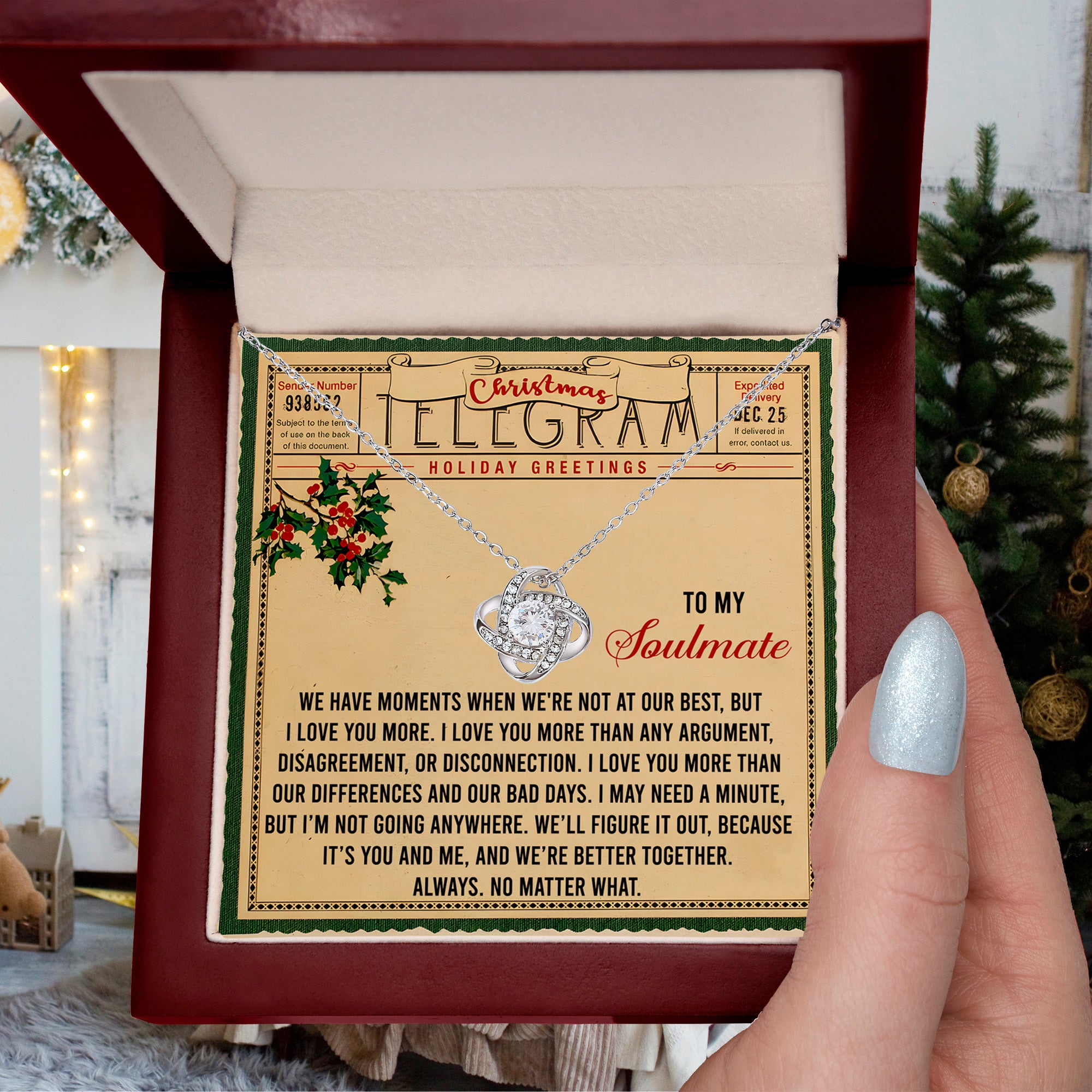 Gift for Soulmate - Better Together - Love Knot Pendant Necklace - Mallard Moon Gift Shop