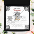 To My Stunning Soulmate - Love Dancing Heart Necklace – A Romantic Gift to Cherish and Celebrate Unconditional Love