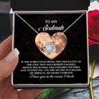Romantic Gift for Soulmate, Wife or Girlfriend - I Love You to the Moon and Back - Love Knot Pendant Necklace