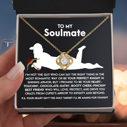 Gift for Soulmate - Cupid's Arrow - Love Knot Pendant Necklace - A Playful and Romantic Gift for the Love of Your Life - Mallard Moon Gift Shop