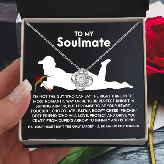 Gift for Soulmate - Cupid's Arrow - Love Knot Pendant Necklace - A Playful and Romantic Gift for the Love of Your Life