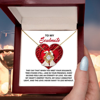 Romantic Anniversary, Valentine's Day Gift for Soulmate, Wife, Girlfriend - Eternity of Love - Love Knot Pendant Necklace - Mallard Moon Gift Shop