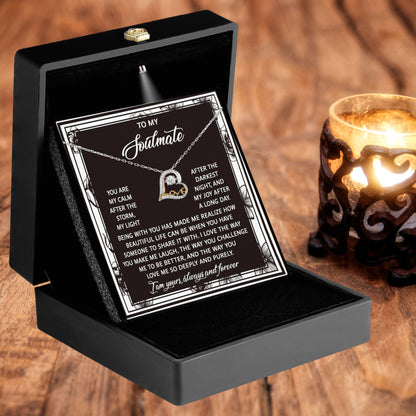 To My Soulmate - Love Dancing Heart Necklace – A Romantic Valentine’s Day Gift with a Heartfelt Message - Mallard Moon Gift Shop
