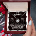To My Soulmate - My Calm After the Storm Love Knot Necklace – A Romantic Valentine’s Day Gift with a Heartfelt Message
