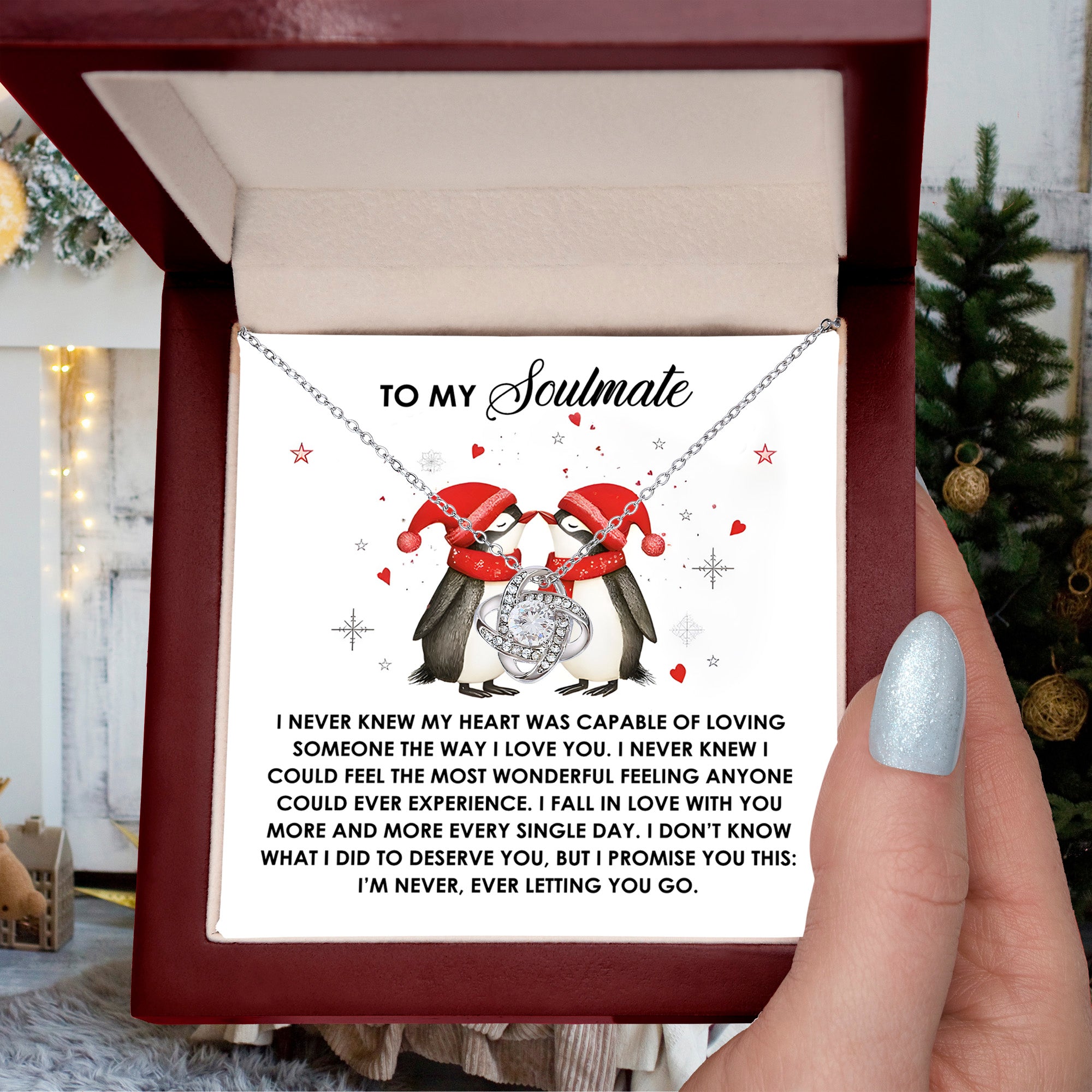 Gift for Soulmate - To Deserve You - Love Knot Pendant Necklace - Mallard Moon Gift Shop