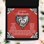 To My Gorgeous Soulmate - Love Dancing Heart Necklace – A Romantic Gift to Celebrate Everlasting Love