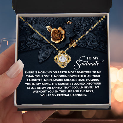Gift for Soulmate - Eternal Happiness - Love Knot Pendant Necklace - Mallard Moon Gift Shop