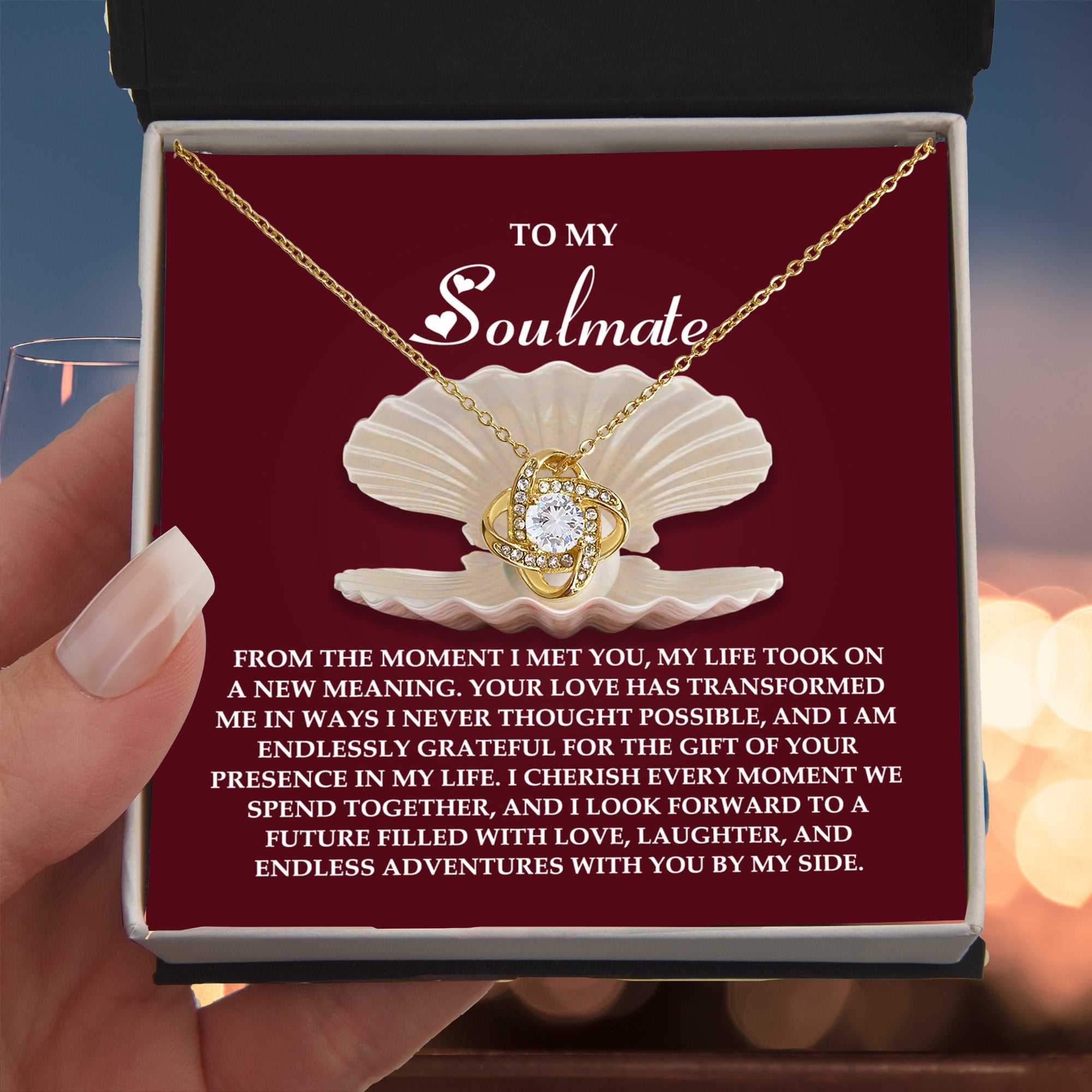 Gift for Soulmate - Every Moment - Love Knot Pendant Necklace - Mallard Moon Gift Shop