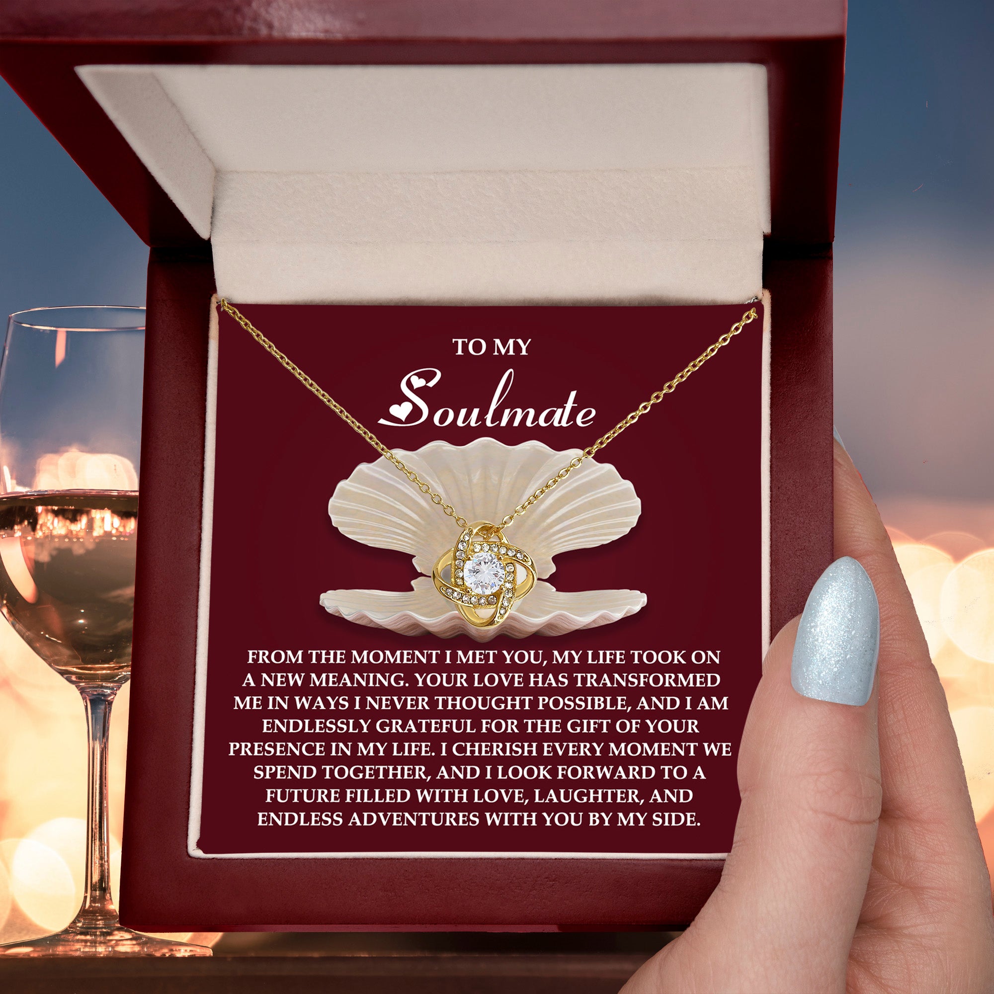 Gift for Soulmate - Every Moment - Love Knot Pendant Necklace - Mallard Moon Gift Shop