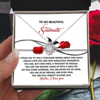 Romantic Anniversary, Valentine's Day Gift for Soulmate, Wife, Girlfriend - Wake Up With a Smile - Love Knot Pendant Necklace