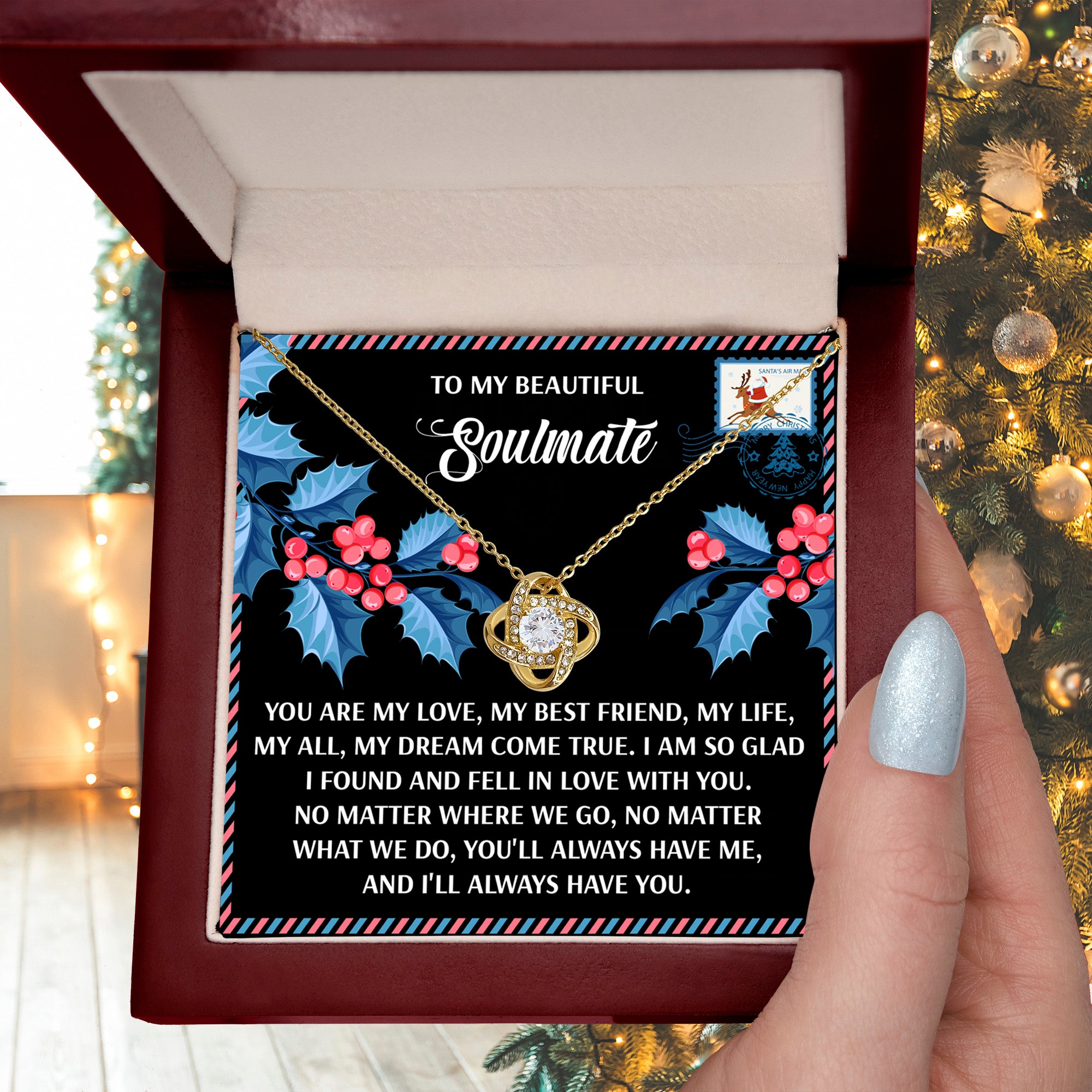 Gift for Soulmate - Fell In Love - Love Knot Pendant Necklace - Mallard Moon Gift Shop