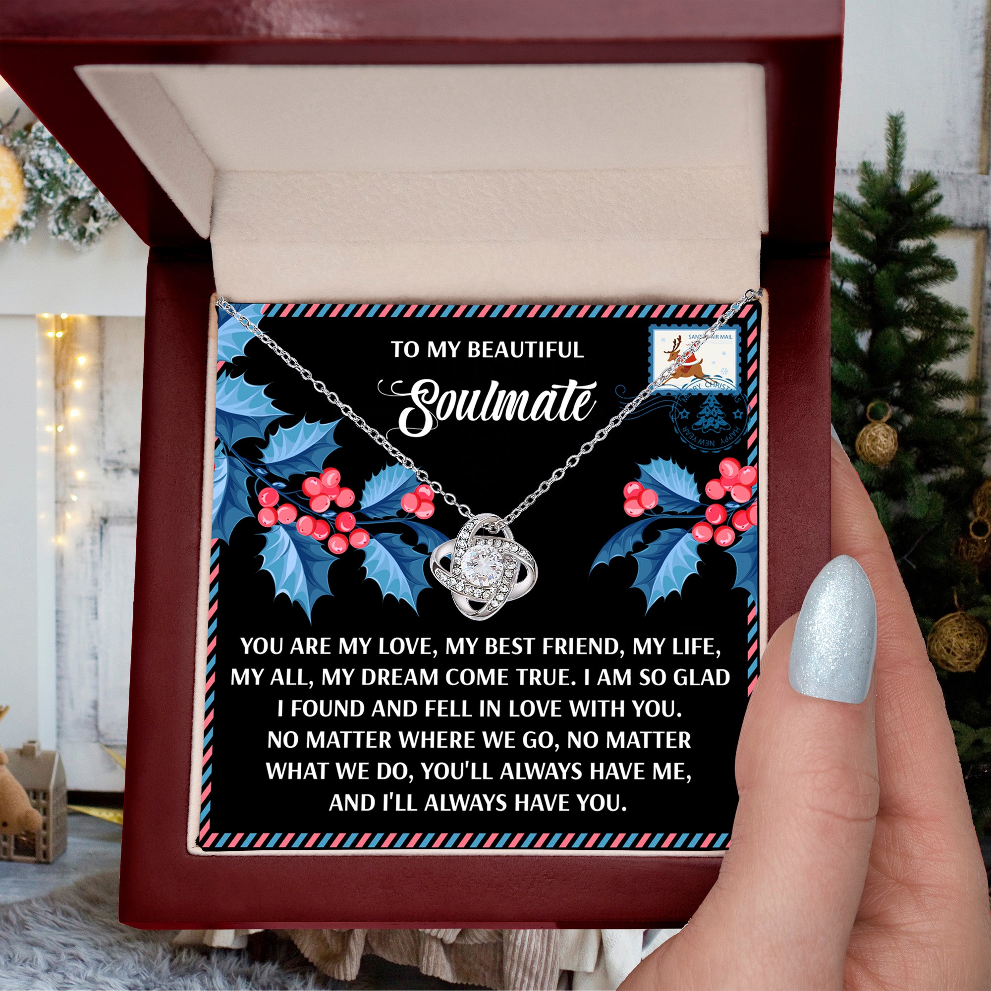 Gift for Soulmate - Fell In Love - Love Knot Pendant Necklace - Mallard Moon Gift Shop