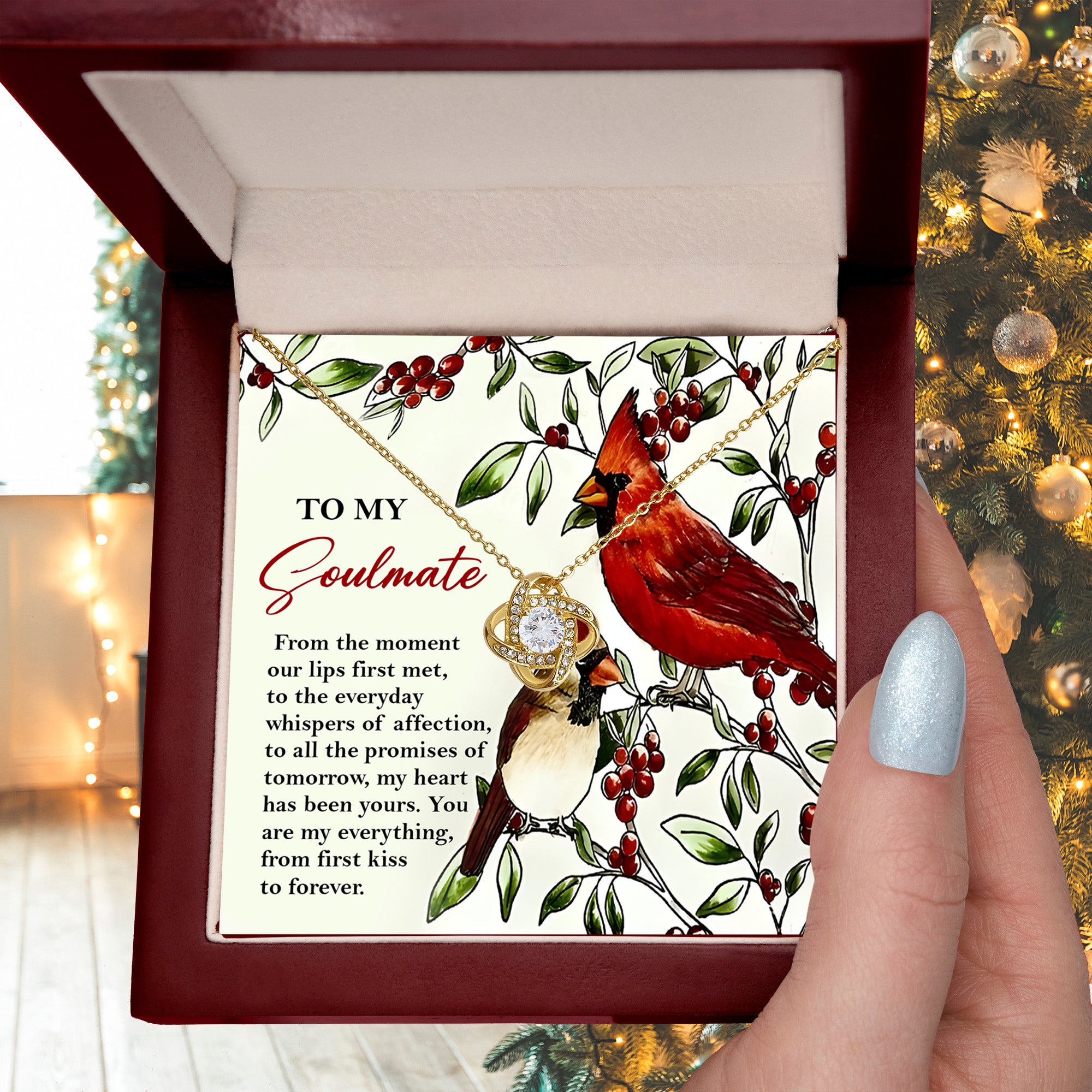 Gift for Soulmate - First Kiss - Love Knot Pendant Necklace - Mallard Moon Gift Shop