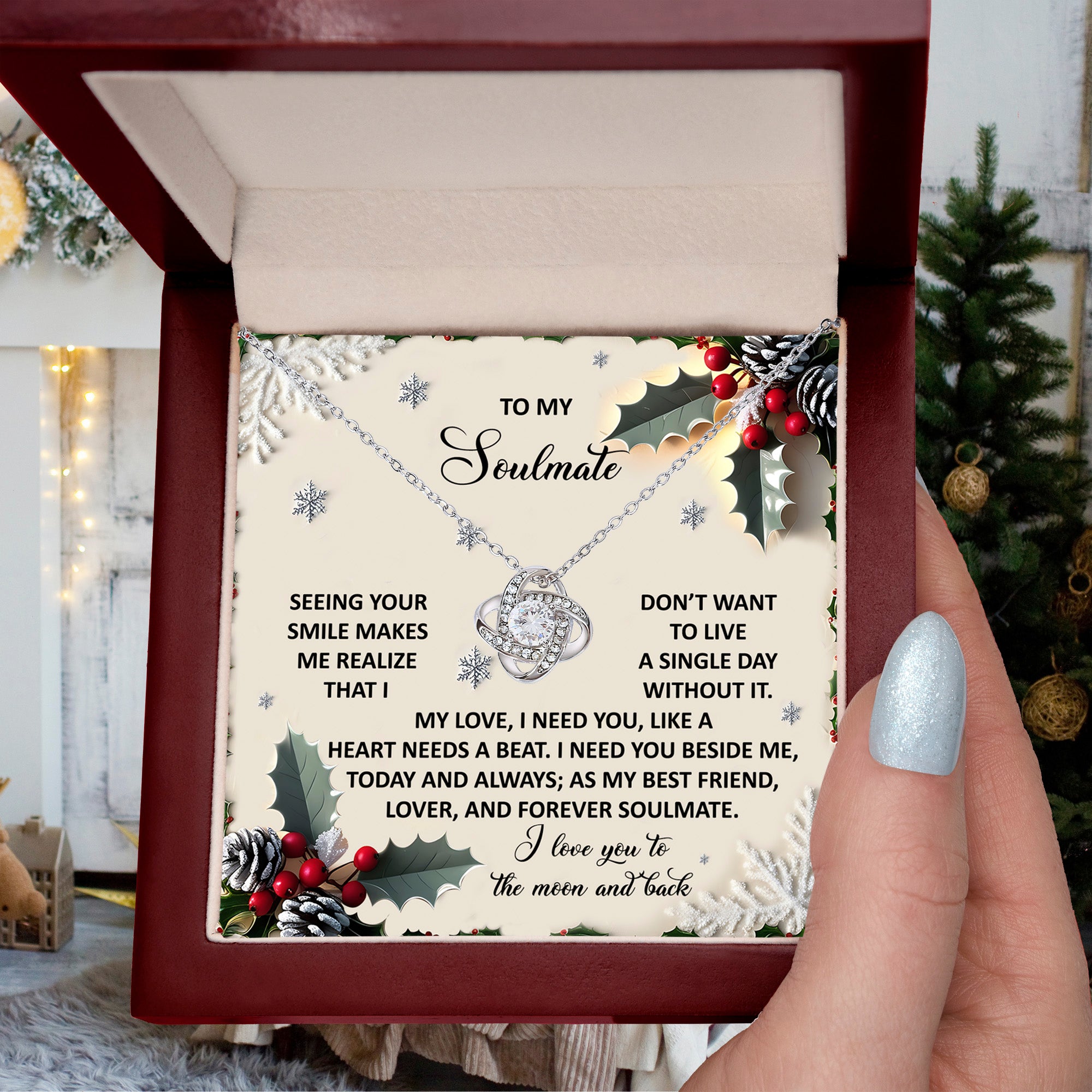 Gift for Soulmate - Forever Soulmate - Love Knot Pendant Necklace - Mallard Moon Gift Shop