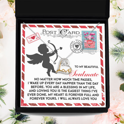 Cupid’s Official Love Report - Love Dancing Heart Necklace – A Fun and Heartfelt Valentine’s Day Gift - Mallard Moon Gift Shop