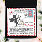 To My Beautiful Soulmate - Love Dancing Heart Necklace – A Heartwarming Valentine’s Day Gift to Express Eternal Love