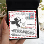 To My Beautiful Soulmate - Love Dancing Heart Necklace – A Heartwarming Valentine’s Day Gift to Express Eternal Love