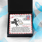 To My Beautiful Soulmate - Love Dancing Heart Necklace – A Heartwarming Valentine’s Day Gift to Express Eternal Love