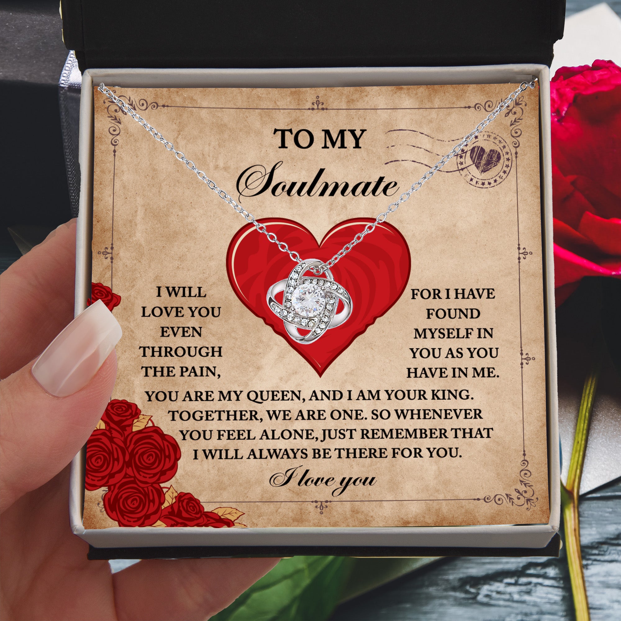 To My Soulmate - Love Knot Necklace – A Symbol of Eternal Unity and Devotion - Mallard Moon Gift Shop